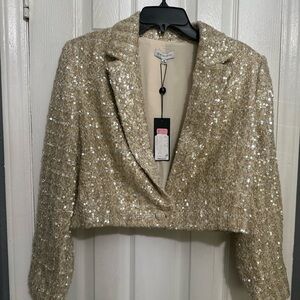 Gianni Bini Sequin Cropped Blazer